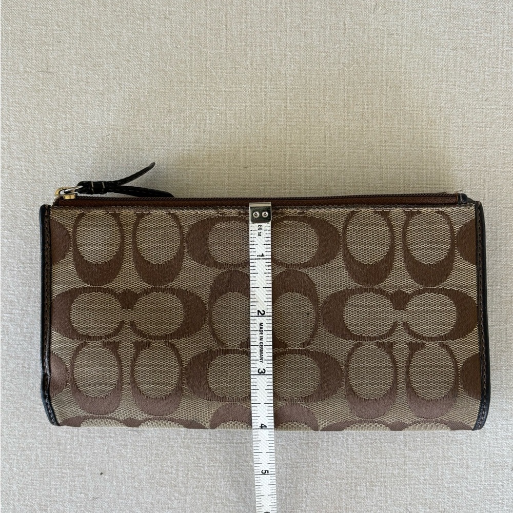 Vintage Coach wallet Y2K canvas leather tan beige brown - Picture 6 of 10